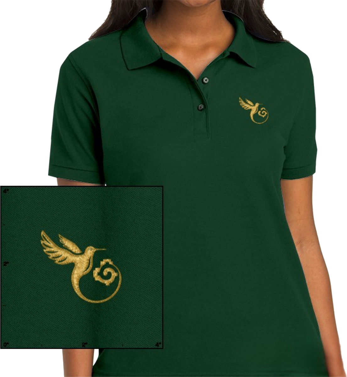 Women's Green Polo